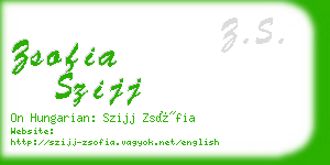 zsofia szijj business card